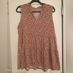 Floral maternity tank top